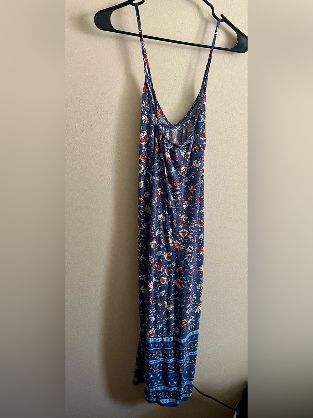 Old Navy Blue Floral Maxi Dress Medium Petite - Picture 10 of 10